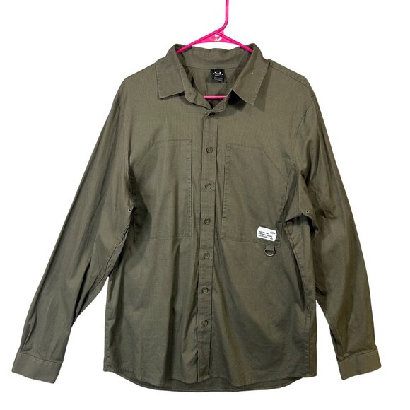 Oakley Men's M Performance Fit Button Up Shirt Rip Stop Quick Dry EUC - Picture 1 of 11